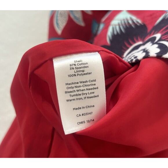 Talbots Petites 10P Red Multicolor Floral Lined Pencil Career Casual Skirt‎ - Picture 8 of 8